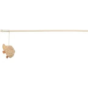 Weihnachtlicher Spielstock mit Igel und Katzenminze, 48 cm, Plüsch/Holz, beige/gold